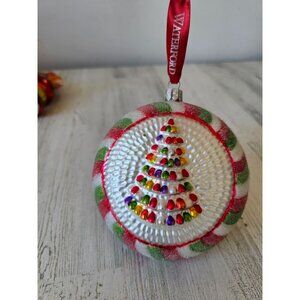 Waterford gumdrop medallion peppermint tree beaded ornament Xmas tree rainbow